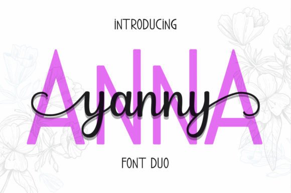 Anna Yanny Font: Sweet Script + Clean Sans Serif for Crafters