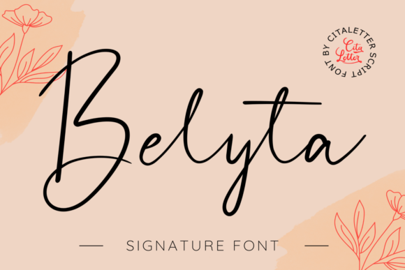 Belyta Script Handwritten Font for Crafters & Sellers