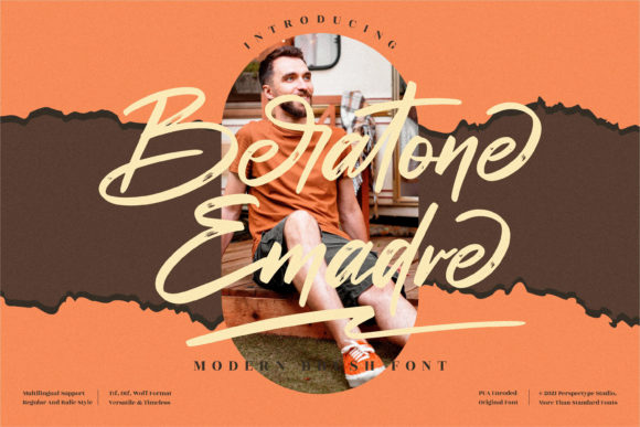 Beratone Emadre: A Flowing Script Font for Warm, Elegant Branding