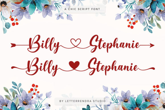 Billy Stephanie Script Font for Elegant Branding