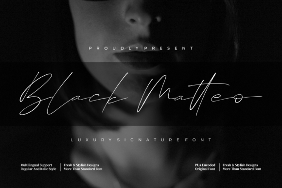 Black Matteo: A Stylish Script Handwritten Font for Small Business Branding