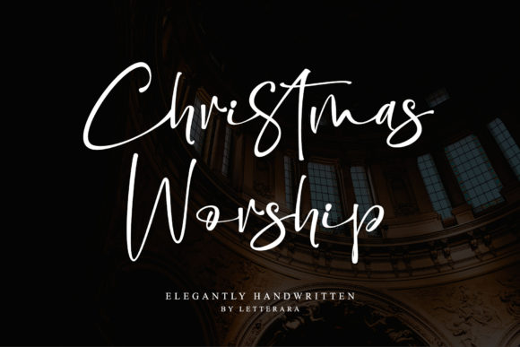 Christmas Worship Script Handwritten Font for Holiday Creatives