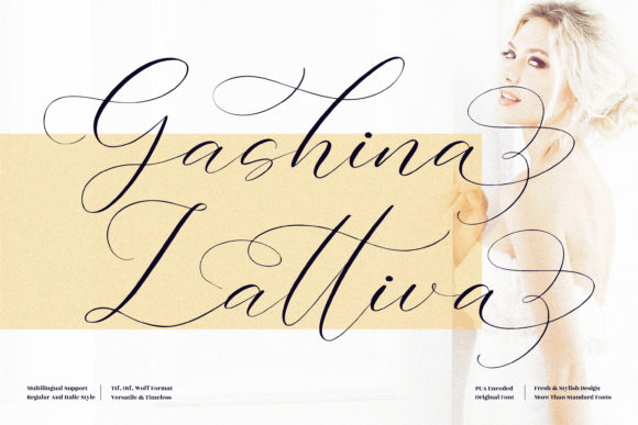Gashina Lattiva: A Graceful Script Font for Handmade Invitations & Printables