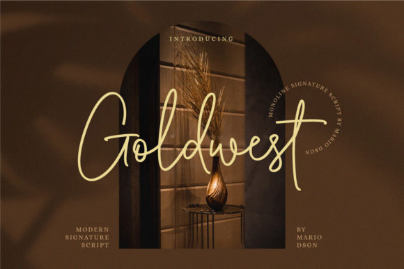 Goldwest: A Luxurious Script Font for Business Branding