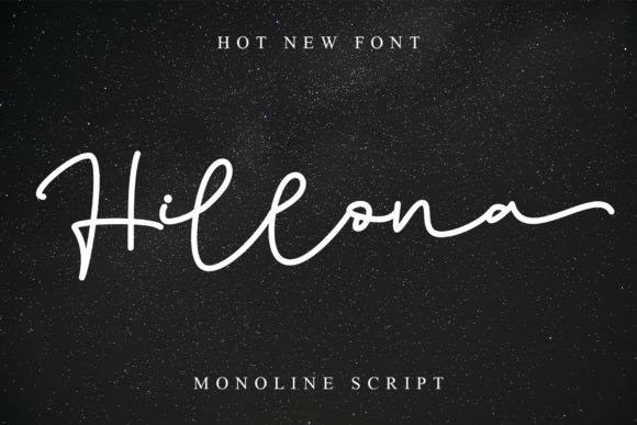 Hillona: A Monoline Script Font for Elegant Brand Identity