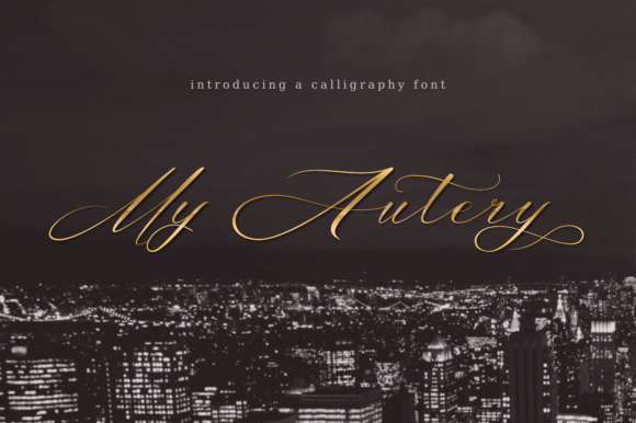 My Autery Script Handwritten Font for Romantic, Dainty Design