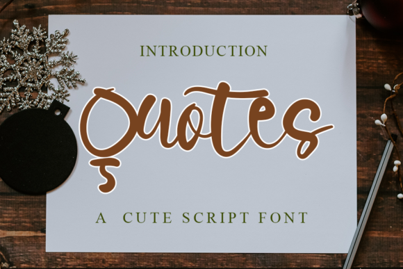Quotes Script Font for Elegant Editorial Design