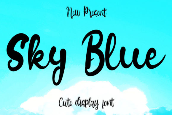 Sky Blue Script Font for Creative Branding