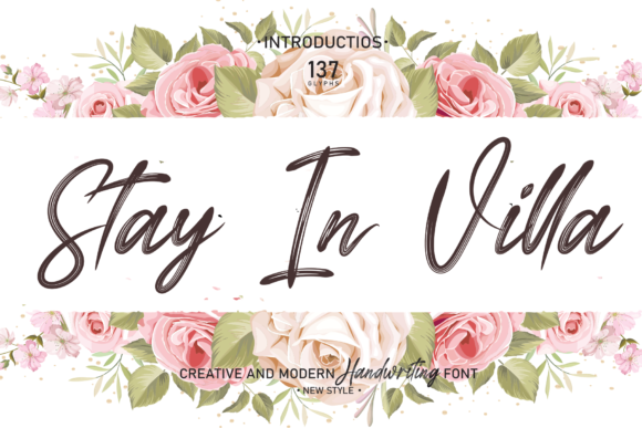 Stay in Villa Script Font for Elegant Handmade Brands