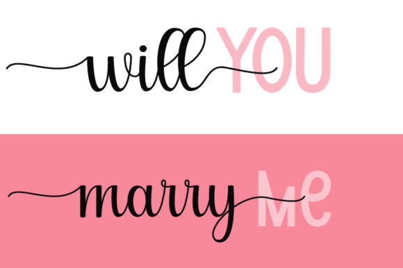 Will You Marry Me Font for Romantic Branding & Handwritten Charm