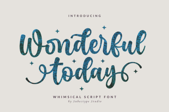 Wonderful Today Script Font for Elegant Handmade Designs